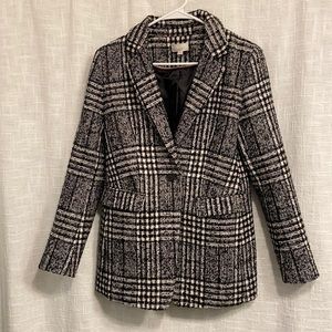 LOFT Plaid Tweed Blazer